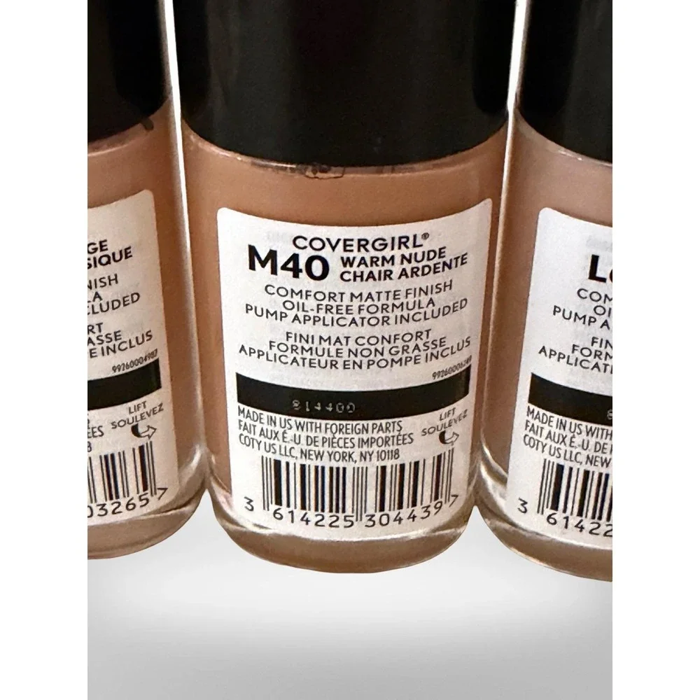 Covergirl TruBlend Matte Made Foundation Lot 3 Shades L60 L90 M40 Oil-Free 1oz